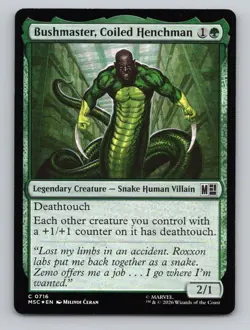 Bushmaster, Coiled Henchman C Foil Commander: Marvel Super Heroes 716 NM - Image 1