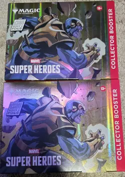 Magic the Gathering Marvel Super Heroes Collector Booster Box Sealed Lot Of 2 - Image 1
