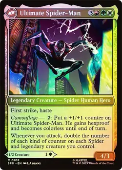 MTG FOIL Miles Morales // Ultimate Spider-Man - Marvel's Spider-Man #108 - Image 2