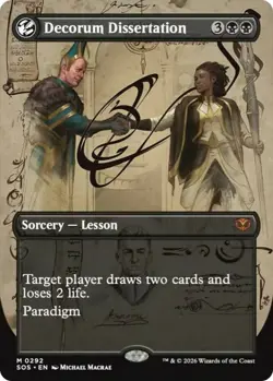 x1 Decorum Dissertation - Borderless M MTG Secrets of Strixhaven M/NM, English - Image 1