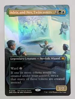 (Foil) Adrix and Nev, Twincasters (Borderless) (156) Special Guests Mtg NM - Image 1