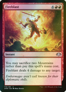 MTG Fireblast Foil ** Dominaria Remastered ** English (NM) - Image 1