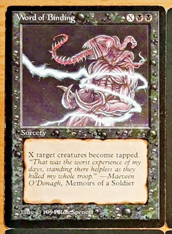 ►WORD OF BINDING ►THE DARK 1994 ►EX ►BLACK SORCERY ►MAGIC THE GATHERING ►MTG - Image 1