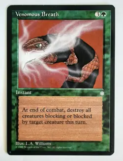 ►VENOMOUS BREATH ►ICE AGE 1995 EISZEIT ►NM ►GREEN ►MAGIC THE GATHERING ►MTG - Image 1