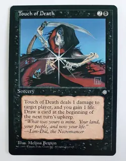 ►TOUCH OF DEATH ►ICE AGE 1995 EISZEIT ►NM ►BLACK ►MAGIC THE GATHERING ►MTG - Image 1