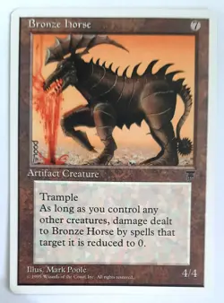 ►BRONZE HORSE ►CHRONICLES 1995 LEGENDS ►NM ►ARTIFACT ►MAGIC THE GATHERING ►MTG - Image 1