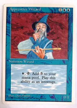 ►APPRENTICE WIZARD ►4. EDITION 1995 ►NM ►BLUE ►MAGIC ►MTG Zauberlehrling - Image 1