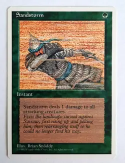 ►SANDSTORM ►4. EDITION 1995 ►NM ►GREEN ►MAGIC THE GATHERING ►MTG Sandsturm - Image 1