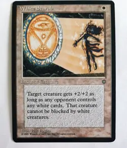 ►WHITE SCARAB ►ICE AGE 1995 ►NM ►WHITE ►MAGIC THE GATHERING ►MTG ►SKARABAUS - Image 1