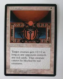 ►RED SCARAB ►ICE AGE 1995 ►NM ►WHITE ►MAGIC THE GATHERING ►MTG ►SKARABAUS - Image 1