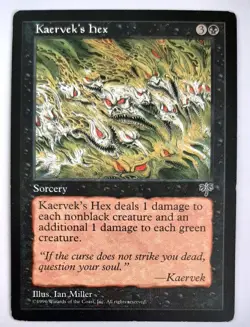 ►KAERVEK'S HEX ►MIRAGE 1996 ►BLACK ►NM ►MAGIC GATHERING ►SCHWARZ TRUGBILDER MTG - Image 1