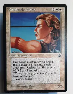►RASHKA THE SLAYER ►HOMELANDS 1995 ►NM ►WHITE ►MAGIC GATHERING MTG ►HEIMATLANDER - Image 1