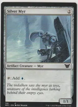 Silver Myr 158 Common Commander: Kamigawa: Neon Dynasty Magic: The Gathering NM - Image 1