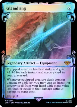 Magic The Gathering MTG GLAMDRING FOIL SHOWCASE SCROLL The Lord of the Rings NM - Image 1