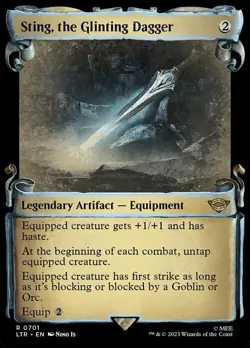 MTG STING, THE GLINTING DAGGER SHOWCASE SCROLL The Lord of the Rings NM - Image 1