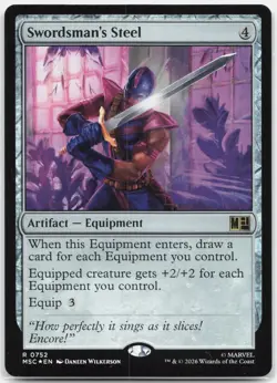 Swordsman's Steel R Commander: Marvel Super Heroes MSC Foil 752 2026 NM - Image 1