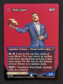 MTG Marvel Super Heroes Tony Stark Borderless 0363 Non-Foil - Image 1