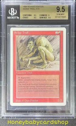 MTG 3rd Edition Revised 1994 Sedge Troll BGS 9.5 GEM MINT Old School 93/94 - Image 1