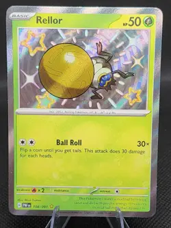 Rellor 108/091 Shiny Holo Rare Paldean Fates Pokemon TCG Mint Condition - Image 1