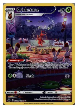 Kricketune GG02/GG70 Crown Zenith Galarian Gallery Holo Pokemon NM - Image 1
