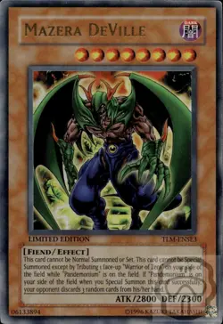Mazera DeVille TLM-ENSE3 Ultra Rare The Lost Millennium Yu-Gi-Oh Limited NM/M - Image 2