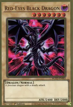 Red-Eyes Black Dragon - MGED-EN003 - Premium Gold Rare - 1st Edition NM Yugioh M - Image 1