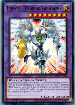Elemental HERO Shining Flare Wingman BLC1-EN139 Yu-Gi-Oh! Near Mint 1st Edition - Image 1