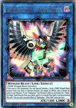 Yugioh Raidraptor DUOV-EN005 Ultra Rare 1st Edition NM - Image 1