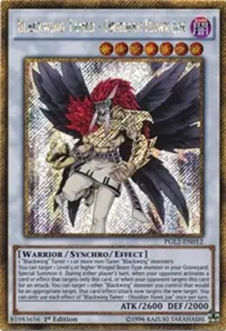 Blackwing Tamer - Obsidian Hawk Joe-Gold Secret Rare - Unlimited - PGL2-EN012... - Image 1