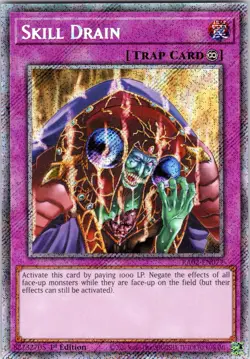 Yu-Gi-Oh! TCG Skill Drain (Platinum Secret Rare) RA02 RA02-EN077 NM - Image 1