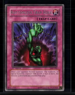 Yu-Gi-Oh! Bottomless Trap Hole Legacy of Darkness Rare • LOD-092 1st Edition - Image 1