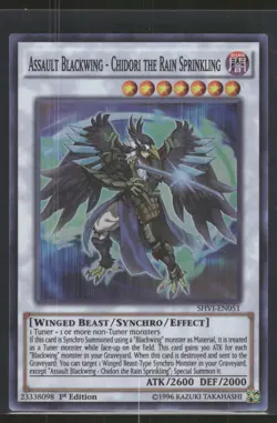 Assault Blackwing - Chidori the Rain Sprinkling SHVI-EN051 SV Yu-Gi-Oh NM - Image 1