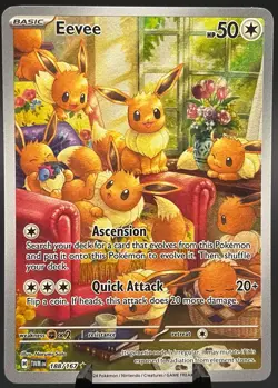 Eevee 188/167 - Illustration Rare - Twilight Masquerade - NM/M - Pokemon TCG - Image 1
