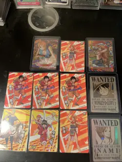 Monkey D Luffy And Nami One Piece 11 Card Lot - Image 1