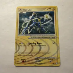 Arceus Lv. 100 Electric Type Rare Holo Pokemon Card 2009 - AR6 - Image 1