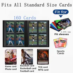 Small Card Binder with Waterproof Pages for 160 Trading Cards (Black) New - Image 3