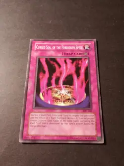 Yu-Gi-Oh! Cursed Seal Of The Forbidden Spell Common Trap Card IOC-049 LP - Image 1