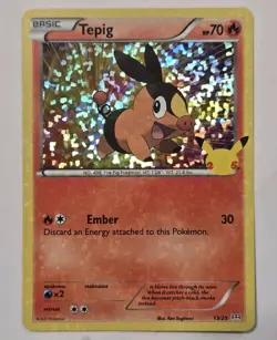 Pokemon Celebrations Tepig 13/25 Mcdonald's Promo Holo Card TCG - Image 1