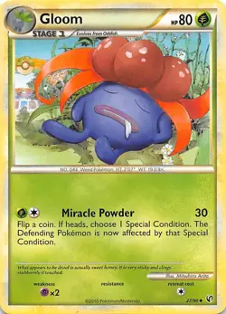 GLOOM 27/90 - Non Holo - Uncommon - Undaunted - 2010 Pokemon CARD - NM - Image 1