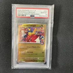 Pokemon Card Hiroshima Pikachu Promo 261/SV-P PSA 10 - Image 1