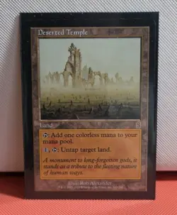 Magic: The Gathering Deserted Temple Odyssey Regular Rare Land Card LP - Image 1
