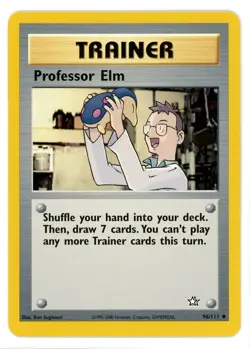 Professor Elm 96/111 Neo Genesis Pokemon Card - Image 1