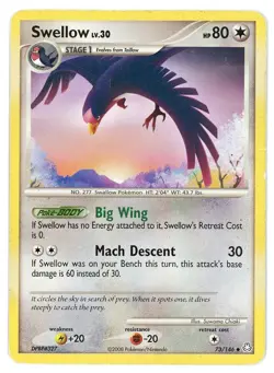 Swellow 73/146 Legends Awakened Pokemon Card - Image 1