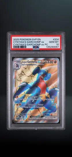 2025 Cynthia's Garchomp ex 204 Sv: Scarlet & Violet Promo Cards Holo PSA 10❄✨ - Image 1