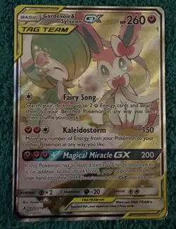 Pokemon Gardevoir & Sylveon GX 205/214 Tag Team Unbroken Bonds Damaged - Image 1