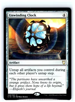 Unwinding Clock 228 Rare Commander 2018 Magic: The Gathering Near Mint - Image 1