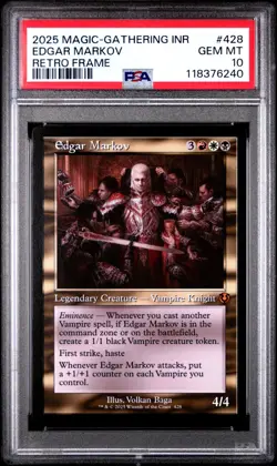 2025 MTG INNISTRAD REMASTERED #428 EDGAR MARKOV RETRO FRAME PSA 10 - Image 1