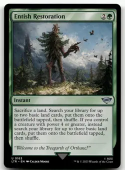Entish Restoration #163 (NM) Lord of the Rings LTR Magic MTG - Image 1