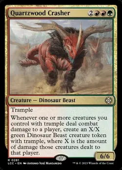 1x Quartzwood Crasher MTG - Commander: The Lost Caverns of Ixalan - NM-Mint - Image 1