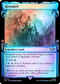 Magic The Gathering MTG RIVENDELL FOIL SHOWCASE SCROLL The Lord of the Rings NM - Image 1